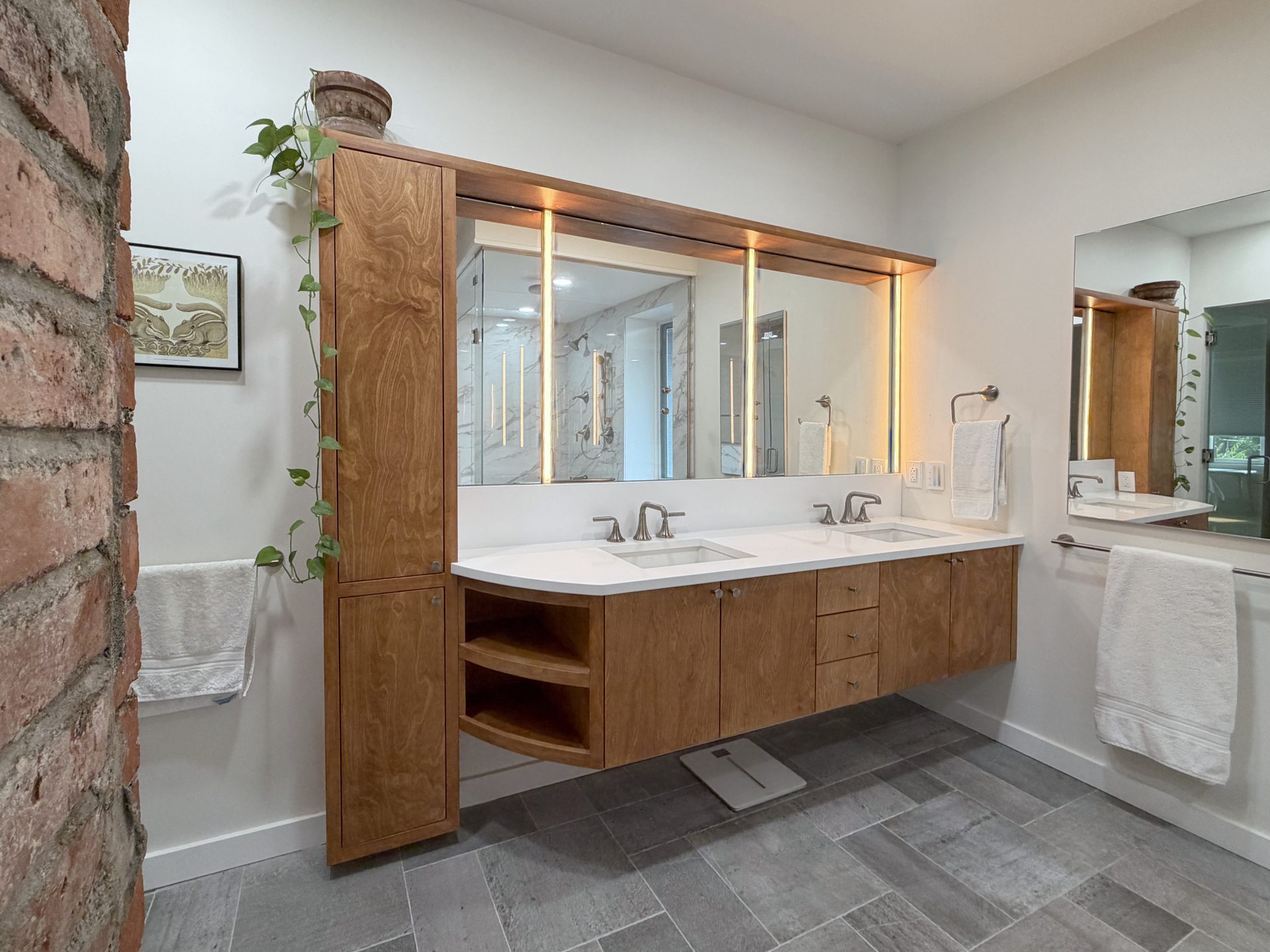 A wonderful modern bathroom in a Historic Highland Park Home Renovation